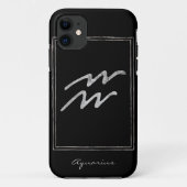 Aquariusハンマー銀スタイル星占い〔占星術の〕十二宮図 Case-Mate iPhoneケース (裏面)