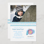 Aquariusフォト誕生日パーティーの招待 招待状 (正面/裏面)