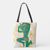 Aquarius上の〔占星術の〕十二宮図の標識 トートバッグ (裏面)