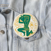 Aquarius上の〔占星術の〕十二宮図の標識 缶バッジ (インサイチュ)