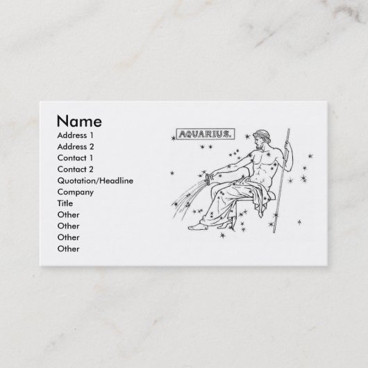 Aquarius名刺 名刺 (正面)