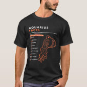 Aquarius標識事実おもしろい〔占星術の〕十二宮図記号星占い Tシャツ (正面)