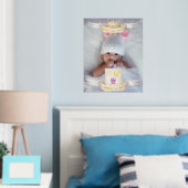 Aquarius生まれたばかりのベビー名フォト統計金ゴールド 箔ポスター (インサイチュ (寝室))