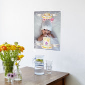 Aquarius生まれたばかりのベビー名フォト統計金ゴールド 箔ポスター (レイダウン (キッチン))