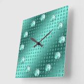 Aquarius スクエア壁時計 (傾斜)