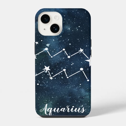 Aquarius | 占星術の星座 iPhoneケース (裏面)