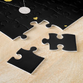 Aquarius〔占星術の〕十二宮図サインイン宇宙 ジグソーパズル (側面)