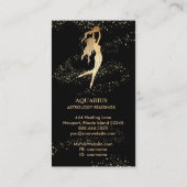 *~* AQUARIUS〔占星術の〕十二宮図星読状学の金ゴールドブラック 名刺 (裏面)