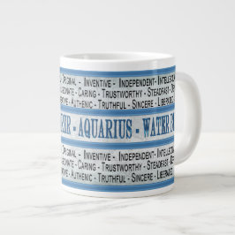 AQUARIUS – 水受け – ジャンボマグカップ – 文字 ジャンボコーヒーマグカップ