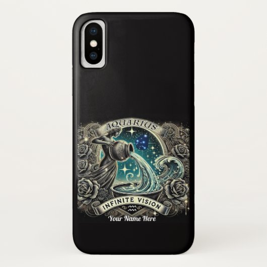Aquarius "無限ビジョン" iPhoneケース Case-Mate iPhoneケース (裏面)