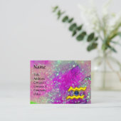 AQUARIUS，紫色の金ゴールド黄色 名刺 (スタンド正面)
