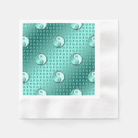 Aquarius 縁ありカクテルナプキン (正面)