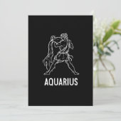 Aquarius Astrology Birthday Gift Zodiac Signs 招待状 (スタンド正面)