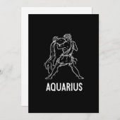 Aquarius Astrology Birthday Gift Zodiac Signs 招待状 (正面/裏面)