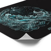 Aquarius Astrology Star Designed Poster ポスター (角)