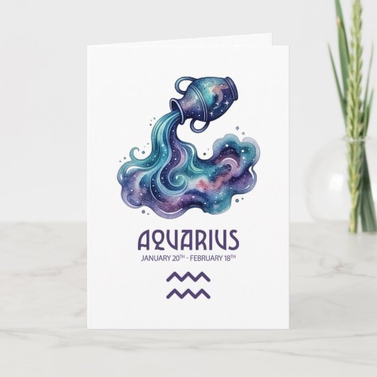 Aquarius Birthday Card シーズンカード (正面)