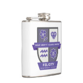 Aquarius Birthday Crest™ for February 1-18 フラスク (右)