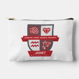 Aquarius Birthday Crest™ for January 20-31 アクセサリーポーチ