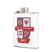 Aquarius Birthday Crest™ for January 20-31 フラスク (左)