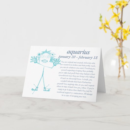 Aquarius [ - BitchScope - ]誕生日カード カード (黄色い花)