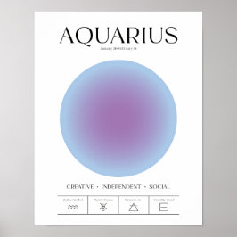 Aquarius Blue Aura Poster ポスター