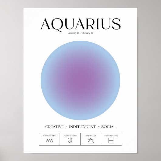 Aquarius Blue Aura Poster ポスター (正面)