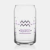 Aquarius Can Glass Aquarius Zodiac Sign ガラス缶 (裏面)