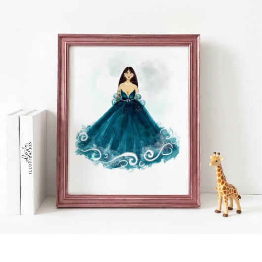 Aquarius Constellation Poster, Minimalist Zodiac  ポスター