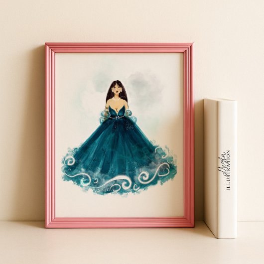 Aquarius Constellation Poster, Minimalist Zodiac  ポスター