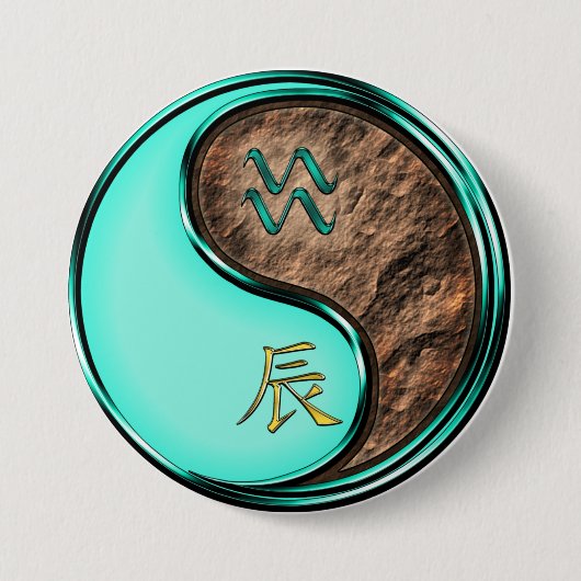 Aquarius & Earth Dragon 缶バッジ (正面)
