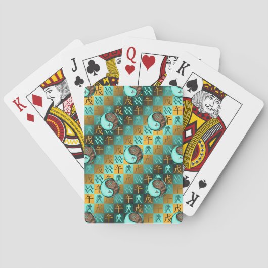 Aquarius & Earth Horse トランプ (裏面)