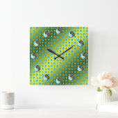 Aquarius & Earth Monkey スクエア壁時計 (ホーム)