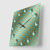 Aquarius & Earth Rat スクエア壁時計 (傾斜)