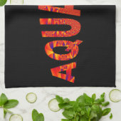 Aquarius - Firey Orange Yellow Blue キッチンタオル (折り畳み)