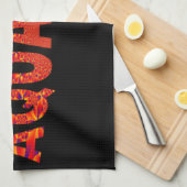 Aquarius - Firey Orange Yellow Blue キッチンタオル (四つ折り)