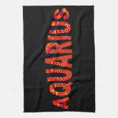 Aquarius - Firey Orange Yellow Blue キッチンタオル (縦)