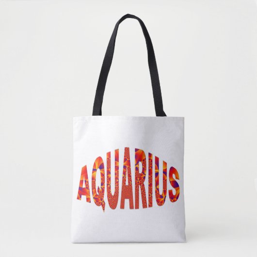 Aquarius - Firey Orange Yellow Blue トートバッグ (正面)