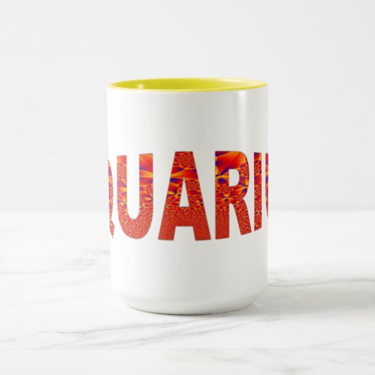 Aquarius - Firey Orange Yellow Blue マグカップ (中央)
