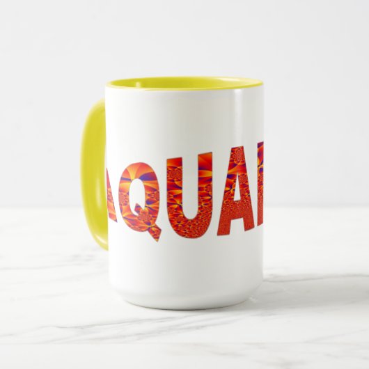 Aquarius - Firey Orange Yellow Blue マグカップ (正面左)