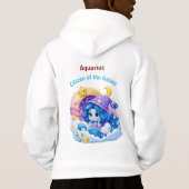 Aquarius Galaxy Citizen Zodiac Kids Hoodie Pullove (裏面)