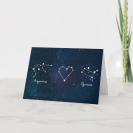 Aquarius + Gemini Valentine's Day Anniversary Card サンキューカード