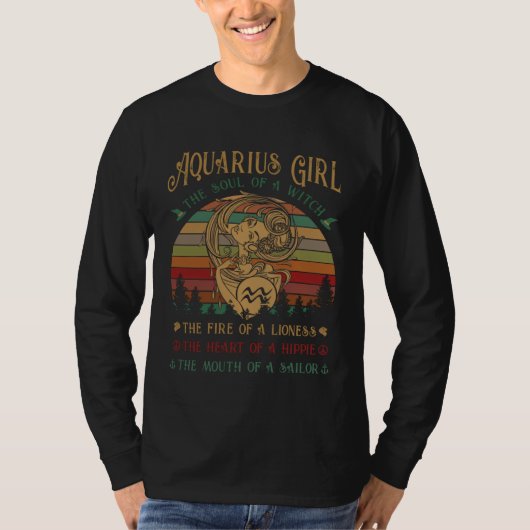 Aquarius Girl The Soul Of A Witch The Fire Tシャツ (正面)