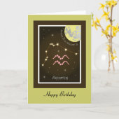 Aquarius January 21 to February 18 Karte カード (黄色い花)