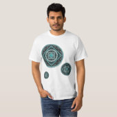 Aquarius Mandalaメンズライトシャツ Tシャツ (正面フル)