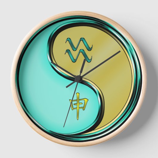 Aquarius & Metal Monkey 壁時計 (正面)