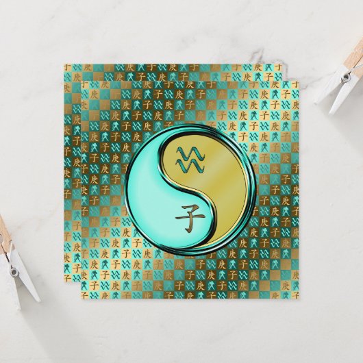 Aquarius & Metal Rat カード (正面/裏面インサイチュ)