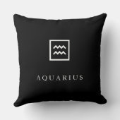 Aquarius – Minimalist Zodiac Decorative Pillow クッション (裏面)