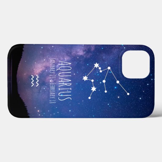 Aquarius | Personalized Zodiac Constellation Case-Mate iPhoneケース (裏面 (横))