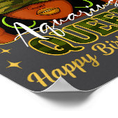 Aquarius Queen Black Woman With Cap Camo It's My B ポスター (角)