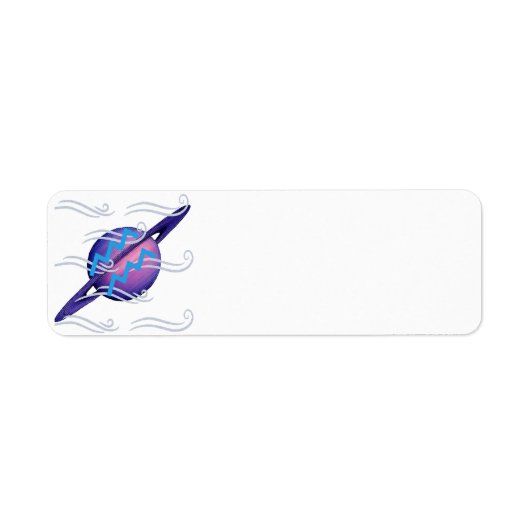 Aquarius Return Address Labels ラベル (正面)